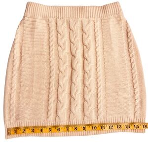 Pale pink knitted mini skirt by Lulus Size S